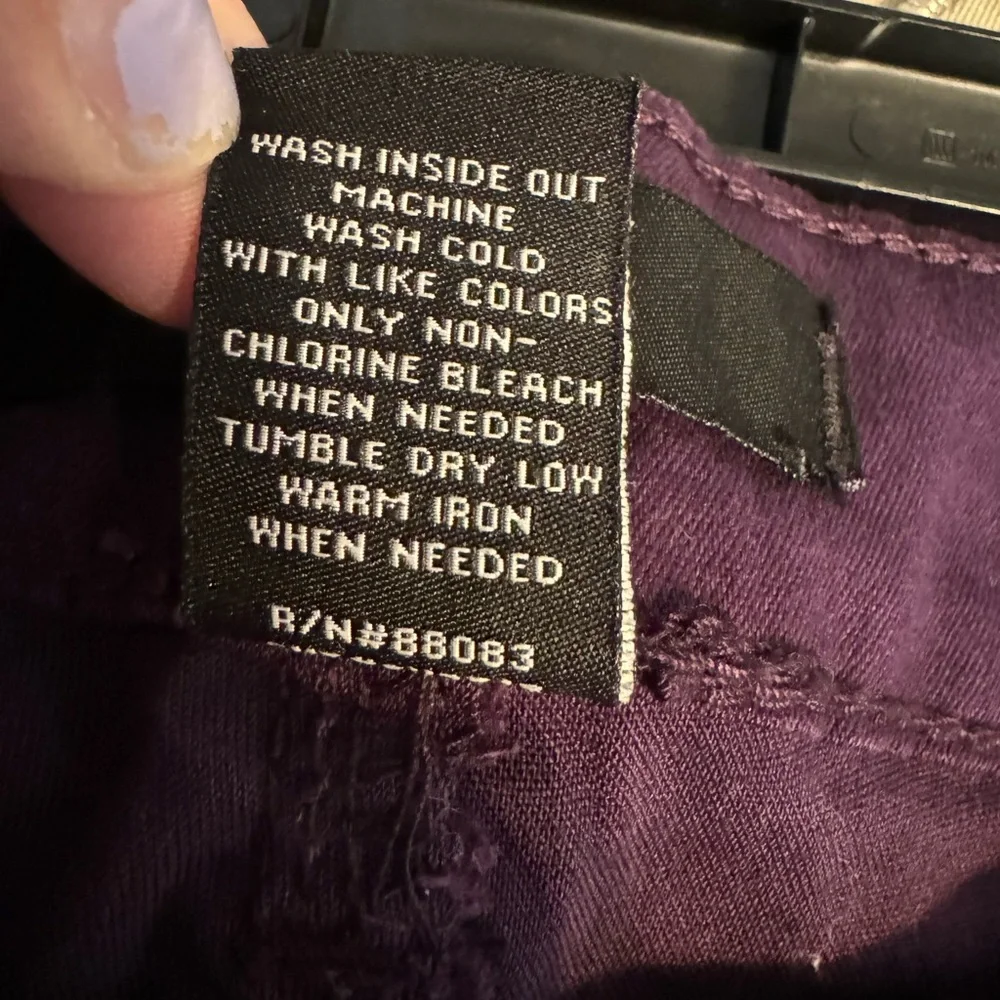 3/$20 Beau Dawson Women’s Purple Relaxed Fit Tapered Skinny Jeans NWT - Size 10P - Picture 10 of 10